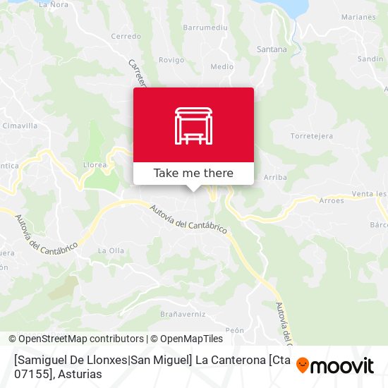 [Samiguel De Llonxes|San Miguel]  La Canterona [Cta 07155] map