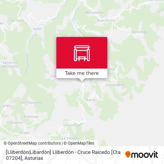 [Lliberdón|Libardón]  Lliberdón - Cruce Raicedo [Cta 07204] map