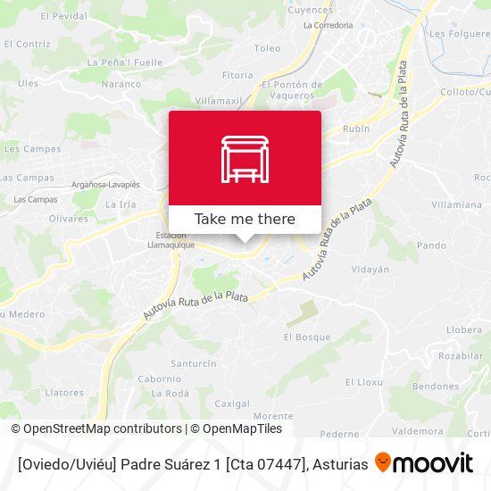 [Oviedo / Uviéu]  Padre Suárez 1 [Cta 07447] map