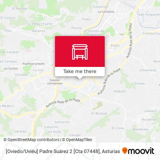 [Oviedo / Uviéu]  Padre Suárez 2 [Cta 07448] map
