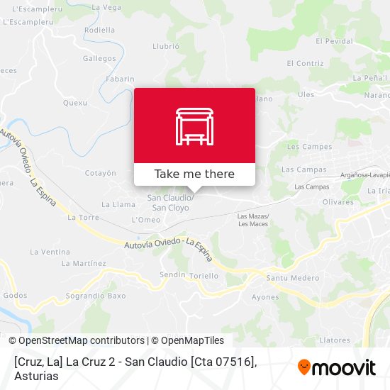 [Cruz, La]  La Cruz 2 - San Claudio [Cta 07516] map