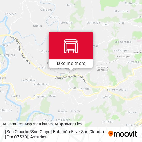 [San Claudio / San Cloyo]  Estación Feve San Claudio [Cta 07530] map