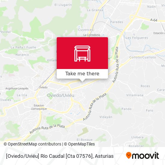 [Oviedo / Uviéu]  Río Caudal [Cta 07576] map