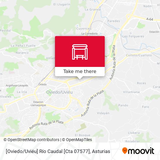 [Oviedo / Uviéu]  Río Caudal [Cta 07577] map