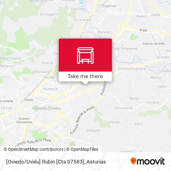[Oviedo / Uviéu]  Rubín [Cta 07583] map