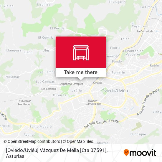 [Oviedo / Uviéu]  Vázquez De Mella [Cta 07591] map