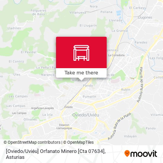 [Oviedo / Uviéu]  Orfanato Minero [Cta 07634] map