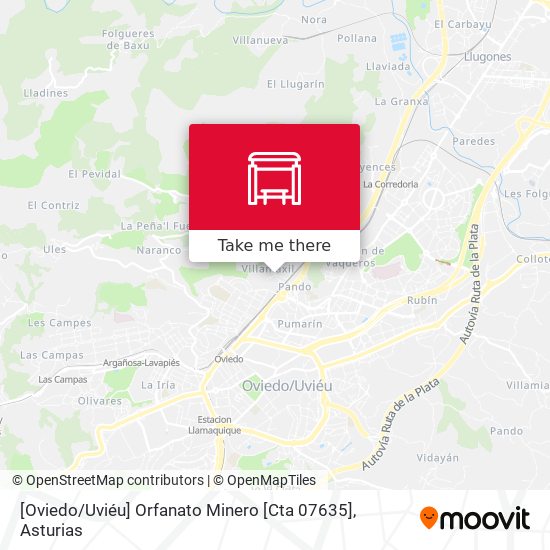 [Oviedo / Uviéu]  Orfanato Minero [Cta 07635] map