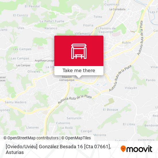 [Oviedo / Uviéu]  González Besada 16 [Cta 07661] map