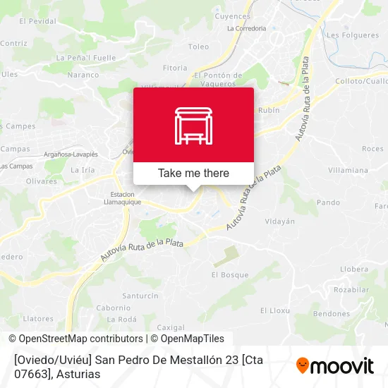 mapa [Oviedo / Uviéu]  San Pedro De Mestallón 23 [Cta 07663]