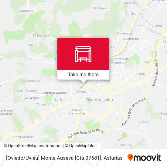 mapa [Oviedo / Uviéu]  Monte Auseva [Cta 07681]