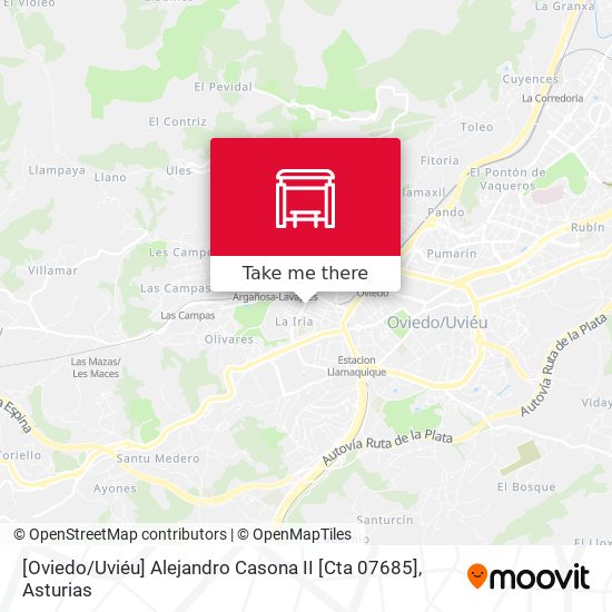 [Oviedo / Uviéu]  Alejandro Casona II [Cta 07685] map