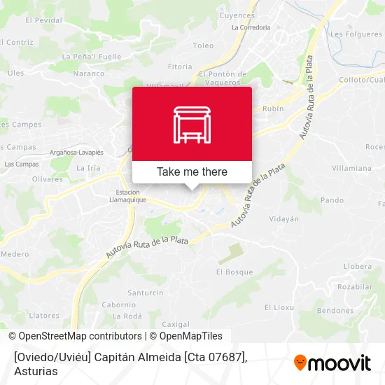 [Oviedo / Uviéu]  Capitán Almeida [Cta 07687] map