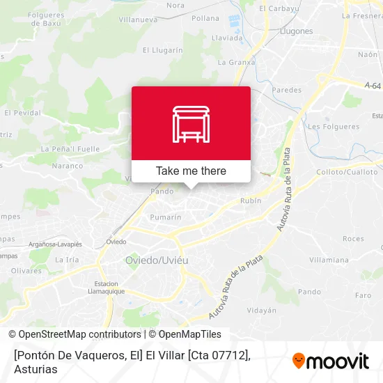 [Pontón De Vaqueros, El]  El Villar [Cta 07712] map