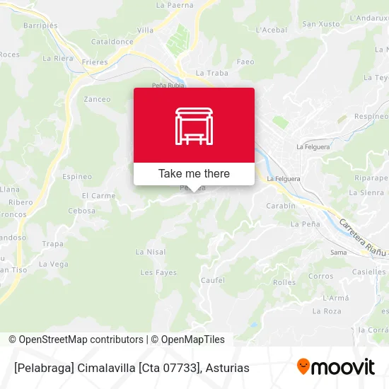 [Pelabraga]  Cimalavilla [Cta 07733] map