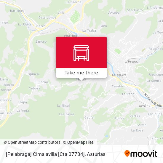 [Pelabraga]  Cimalavilla [Cta 07734] map