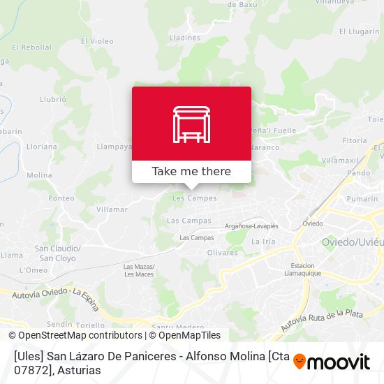 [Ules]  San Lázaro De Paniceres - Alfonso Molina [Cta 07872] map