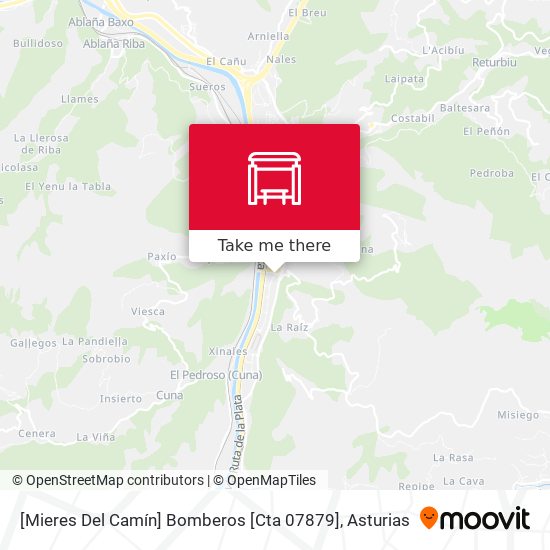 [Mieres Del Camín]  Bomberos [Cta 07879] map