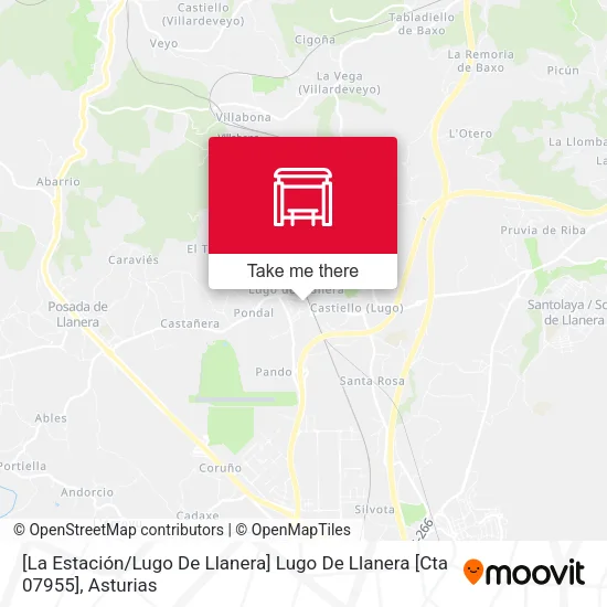 [La Estación / Lugo De Llanera]  Lugo De Llanera [Cta 07955] map