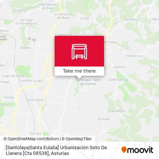 mapa [Santolaya|Santa Eulalia]  Urbanización Soto De Llanera [Cta 08538]
