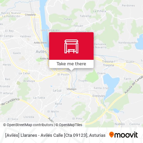 [Avilés]  Llaranes - Avilés Calle [Cta 09123] map