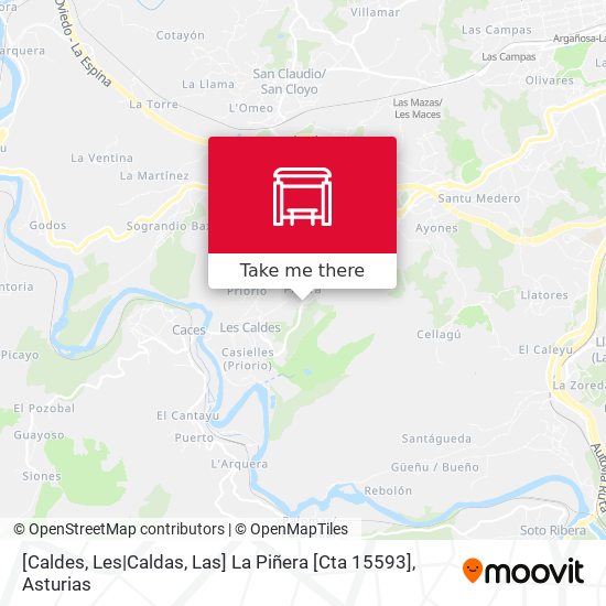 [Caldes, Les|Caldas, Las]  La Piñera [Cta 15593] map