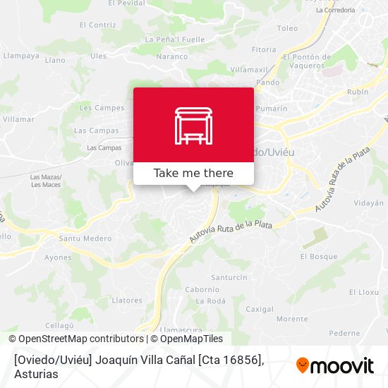 [Oviedo / Uviéu]  Joaquín Villa Cañal [Cta 16856] map