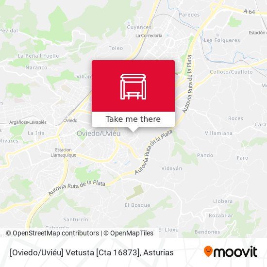 [Oviedo / Uviéu]  Vetusta [Cta 16873] map