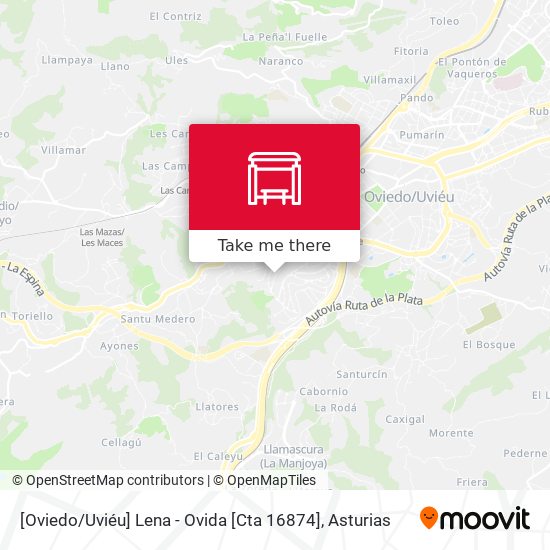 [Oviedo / Uviéu]  Lena - Ovida [Cta 16874] map