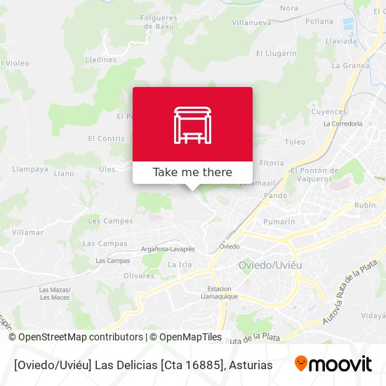 [Oviedo / Uviéu]  Las Delicias [Cta 16885] map