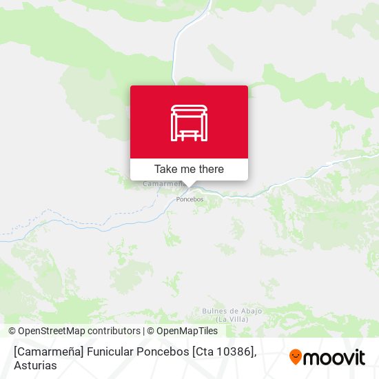 [Camarmeña]  Funicular Poncebos [Cta 10386] map