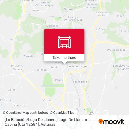 mapa [La Estación / Lugo De Llanera]  Lugo De Llanera - Cabina [Cta 12584]