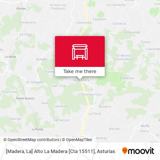 [Madera, La]  Alto La Madera [Cta 15511] map