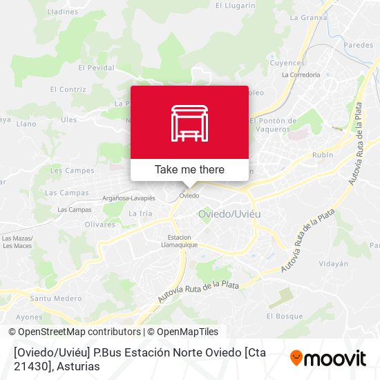 [Oviedo / Uviéu]  P.Bus Estación Norte Oviedo [Cta 21430] map