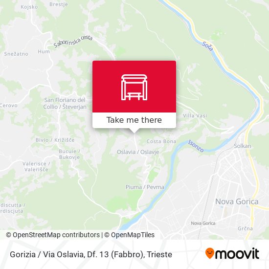 Gorizia / Via Oslavia, Df. 13 (Fabbro) map