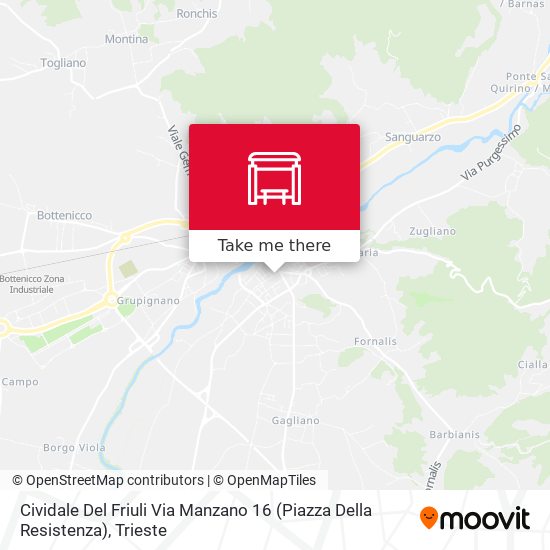 Cividale Del Friuli Via Manzano 16 (Piazza Della Resistenza) map