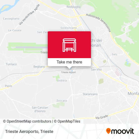 Trieste Aeroporto map
