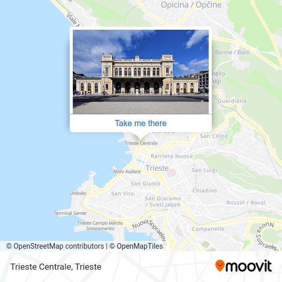 Trieste Centrale map
