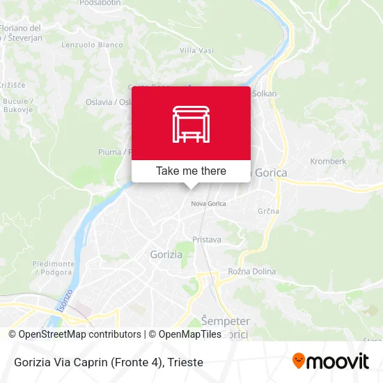 Gorizia Via Caprin (Fronte 4) map