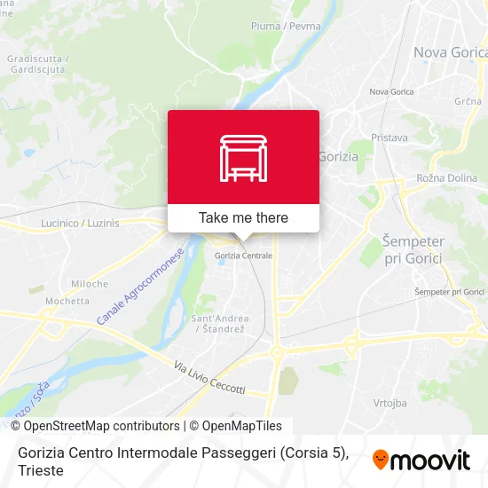 Gorizia Centro Intermodale Passeggeri (Corsia 5) map