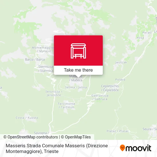 Masseris Strada Comunale Masseris (Direzione Montemaggiore) map