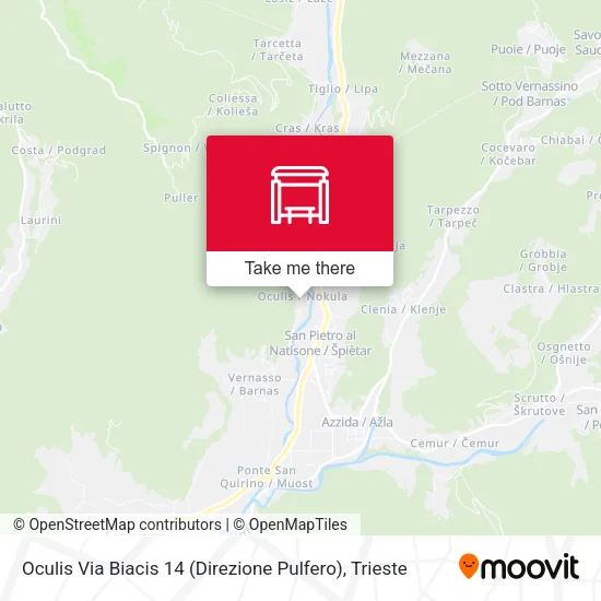 Oculis Via Biacis 14 (Direzione Pulfero) map