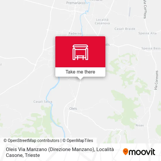 Oleis Via Manzano (Direzione Manzano), Località Casone map