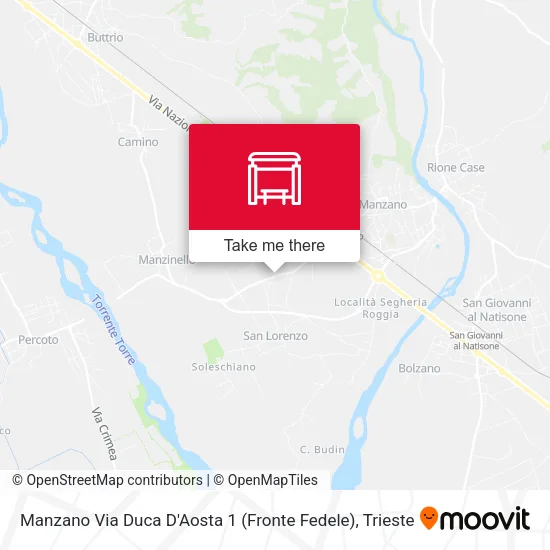 Manzano Via Duca D'Aosta 1 (Fronte Fedele) map