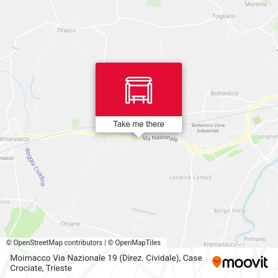 Moimacco Via Nazionale 19 (Direz. Cividale), Case Crociate map