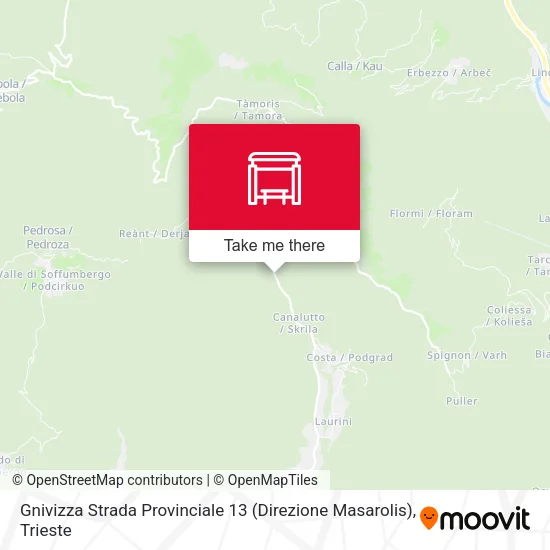 Gnivizza Strada Provinciale 13 (Direzione Masarolis) map