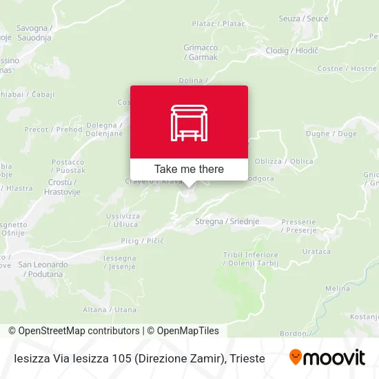Iesizza Via Iesizza 105 (Direzione Zamir) map