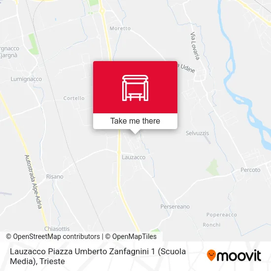 Lauzacco Piazza Umberto Zanfagnini 1 (Scuola Media) map