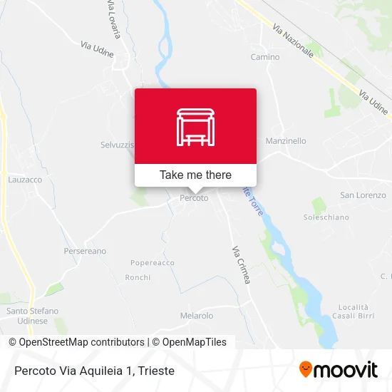 Percoto Via Aquileia 1 map