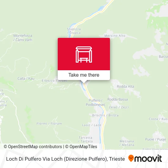 Loch Di Pulfero Via Loch (Direzione Pulfero) map